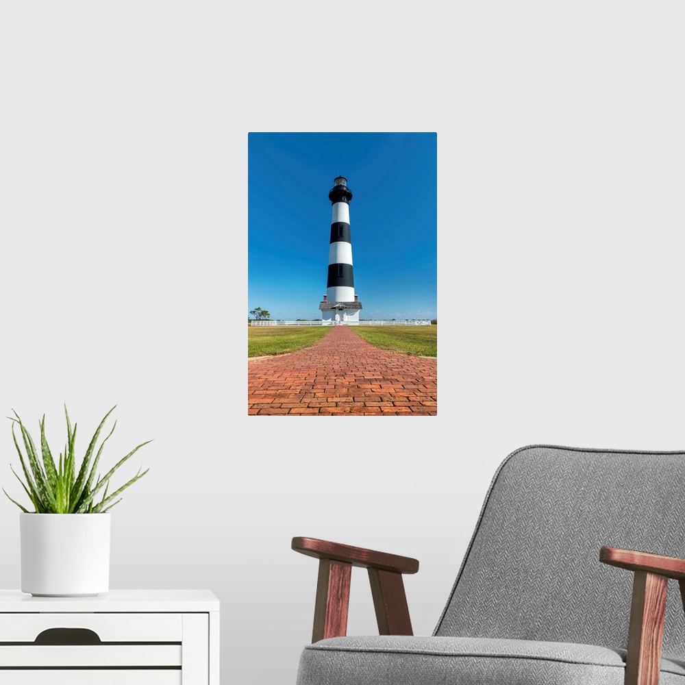 A modern room featuring North Carolina, Outer Banks, Bodie Island, lighthouse.