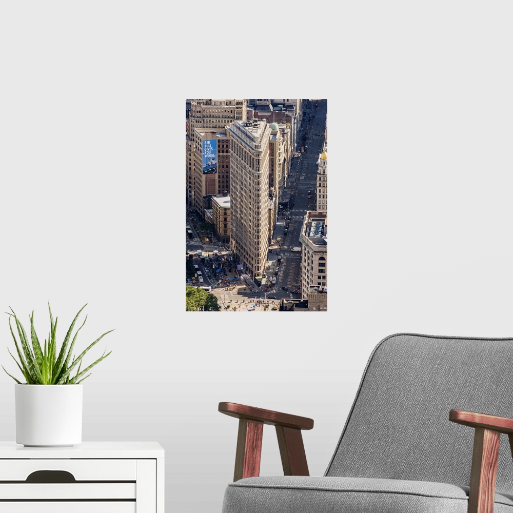 A modern room featuring USA, New York State, New York City, Manhattan, Flatiron Building, Flatiron Building from the Empi...