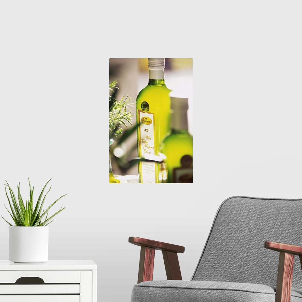 A modern room featuring Olive oil