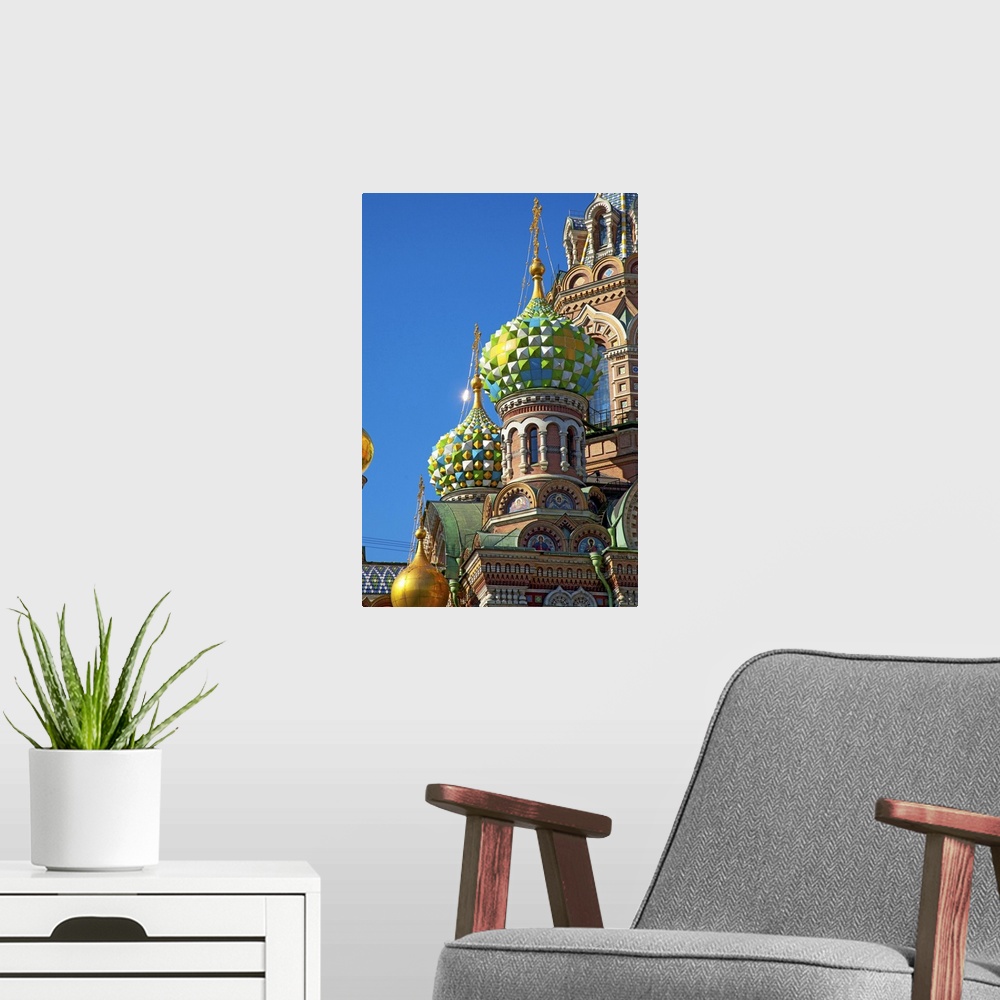 A modern room featuring Russia, Saint Petersburg, Church of the Resurrection of Christ, Onion domes
