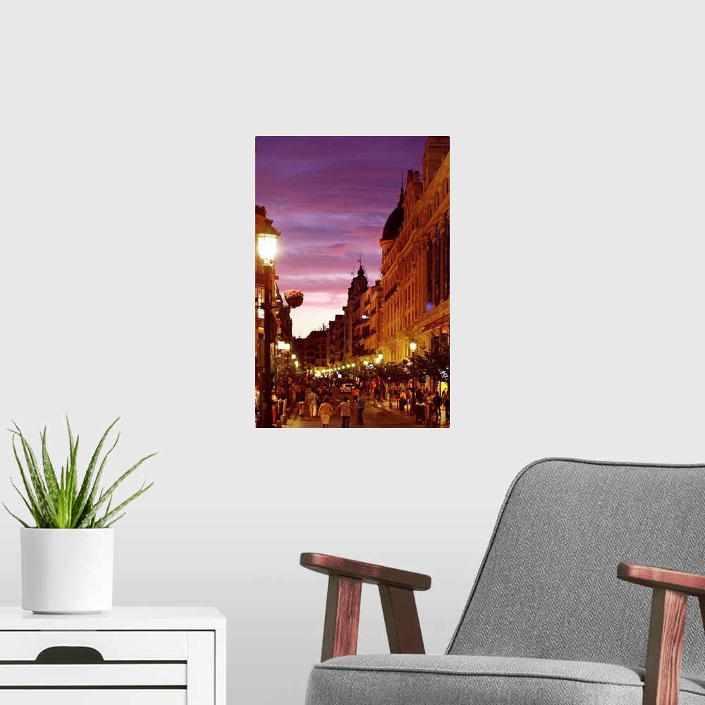 A modern room featuring Spain, Madrid, Calle Mayor, Calle Mayor, view from Plaza del Sol