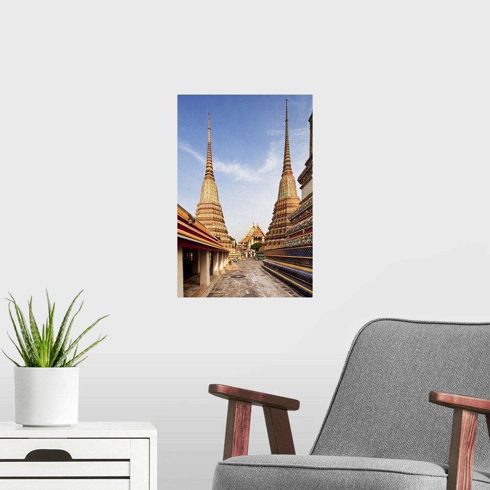 A modern room featuring Thailand, Thailand Central, Bangkok, Wat Pho, Temple of the Reclining Buddha.