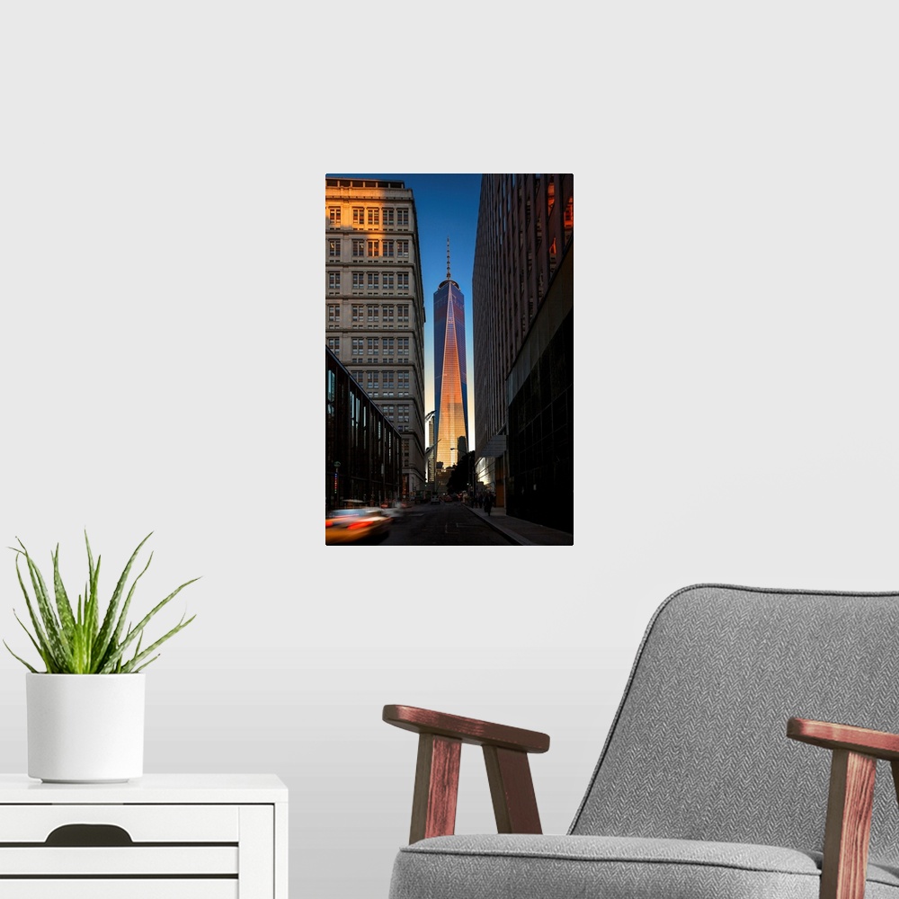 A modern room featuring USA, New York City, Manhattan, Lower Manhattan, One World Trade Center, Freedom Tower, Former Fre...