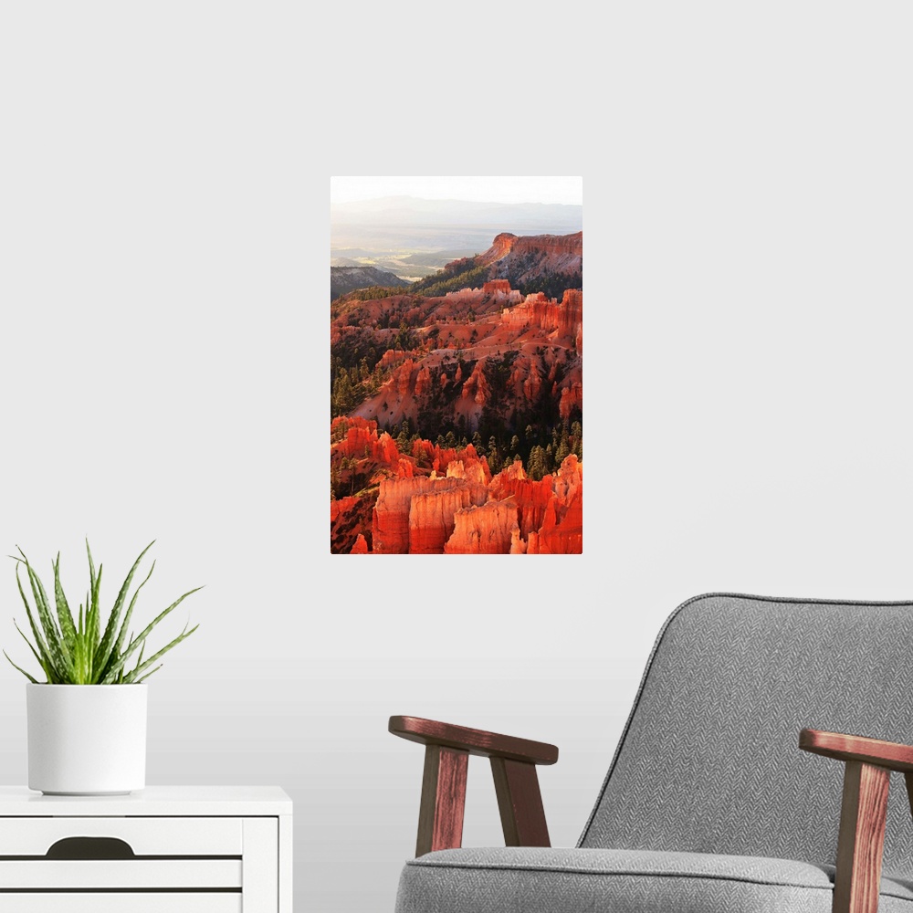 A modern room featuring Utah, Sunrise on the Hoodoos in Bryce Canyon from Inspiration point