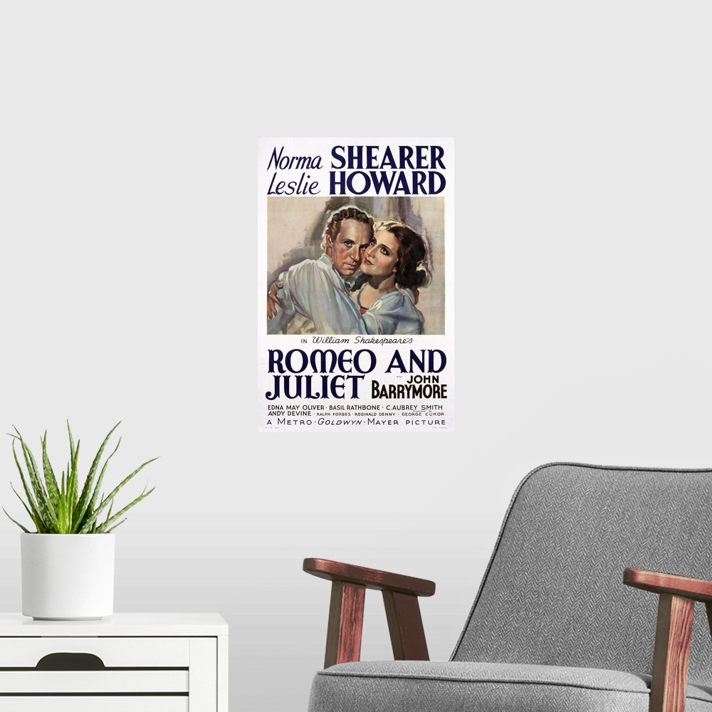 A modern room featuring Romeo and Juliet - Movie Poster