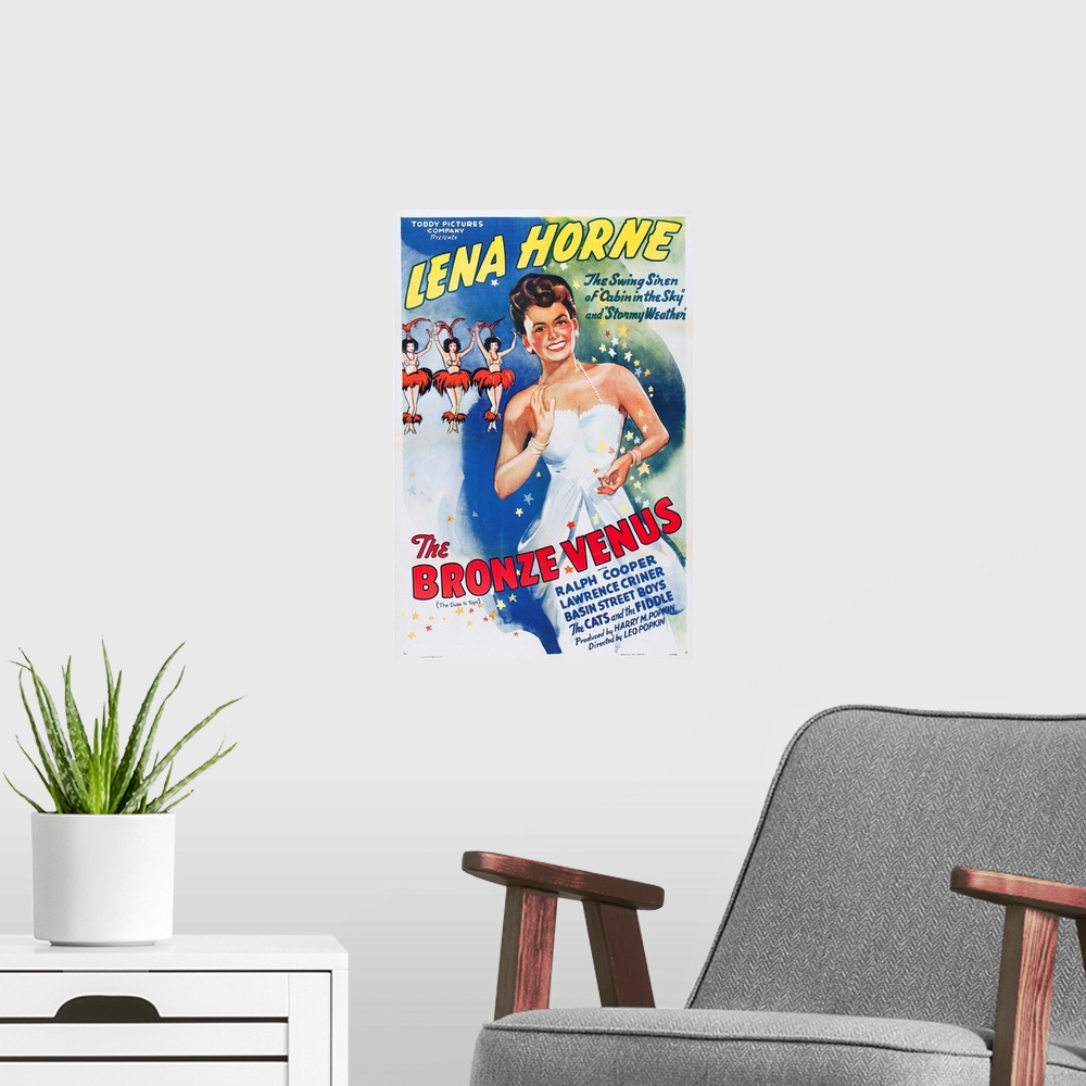 A modern room featuring The Bronze Venus - Vintage Movie Poster