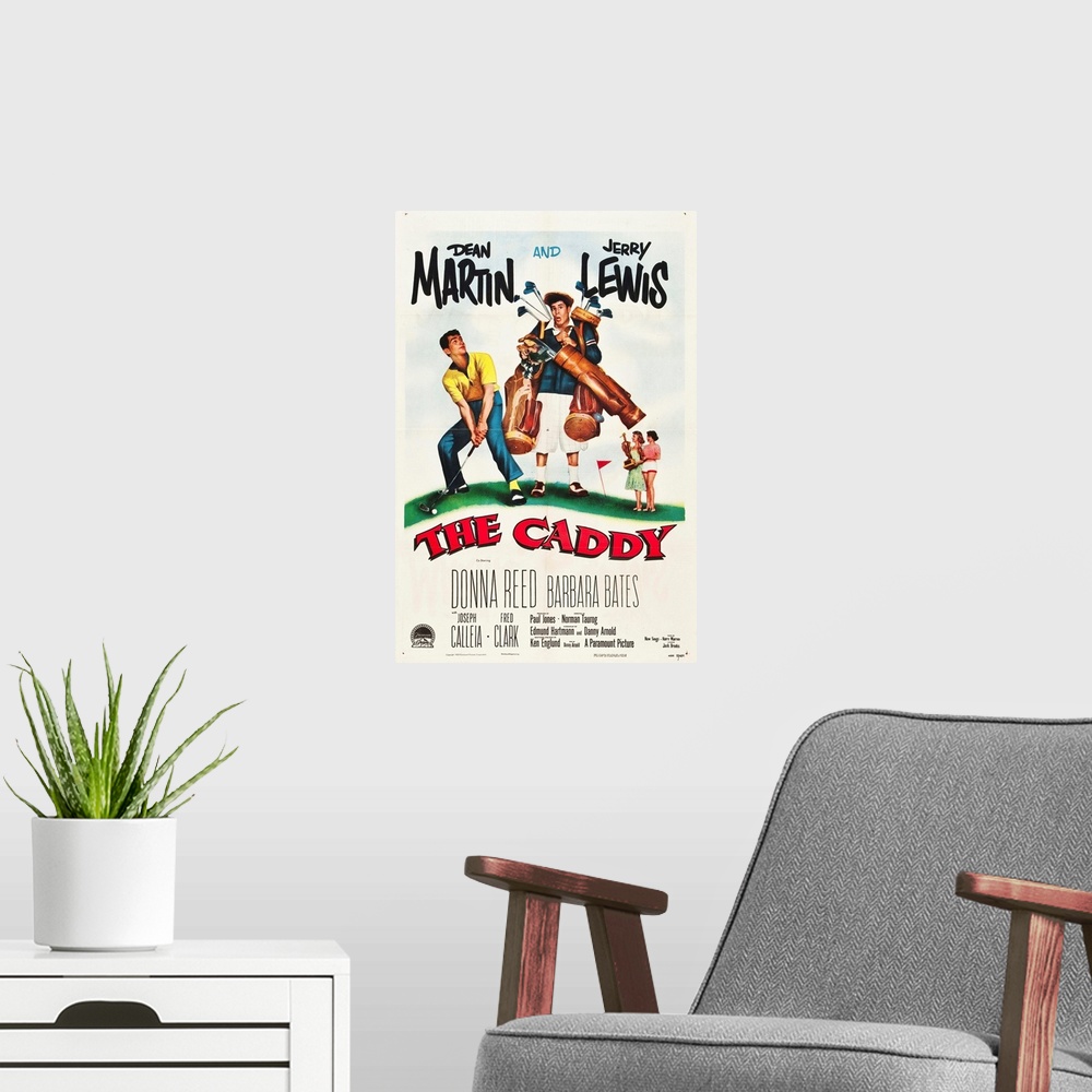 A modern room featuring The Caddy - Vintage Movie Poster