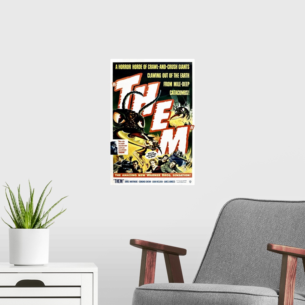 A modern room featuring Them - Movie Poster