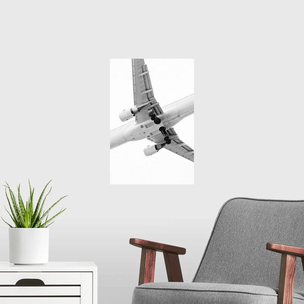 A modern room featuring Airplane in air.