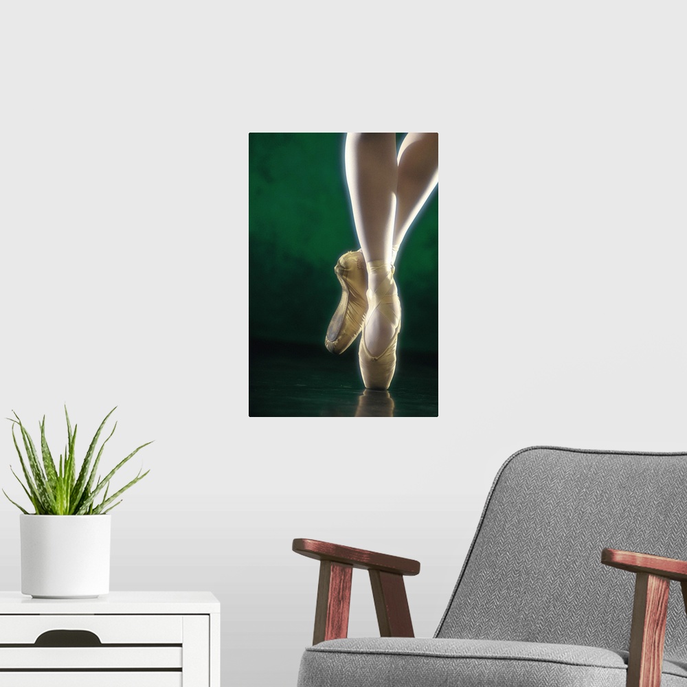 A modern room featuring Ballerina's feet
