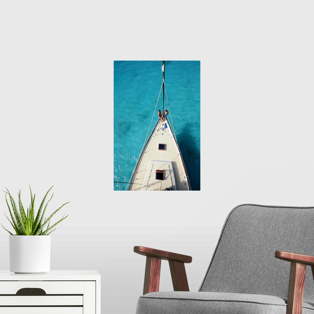 A modern room featuring Bow of Sailboat