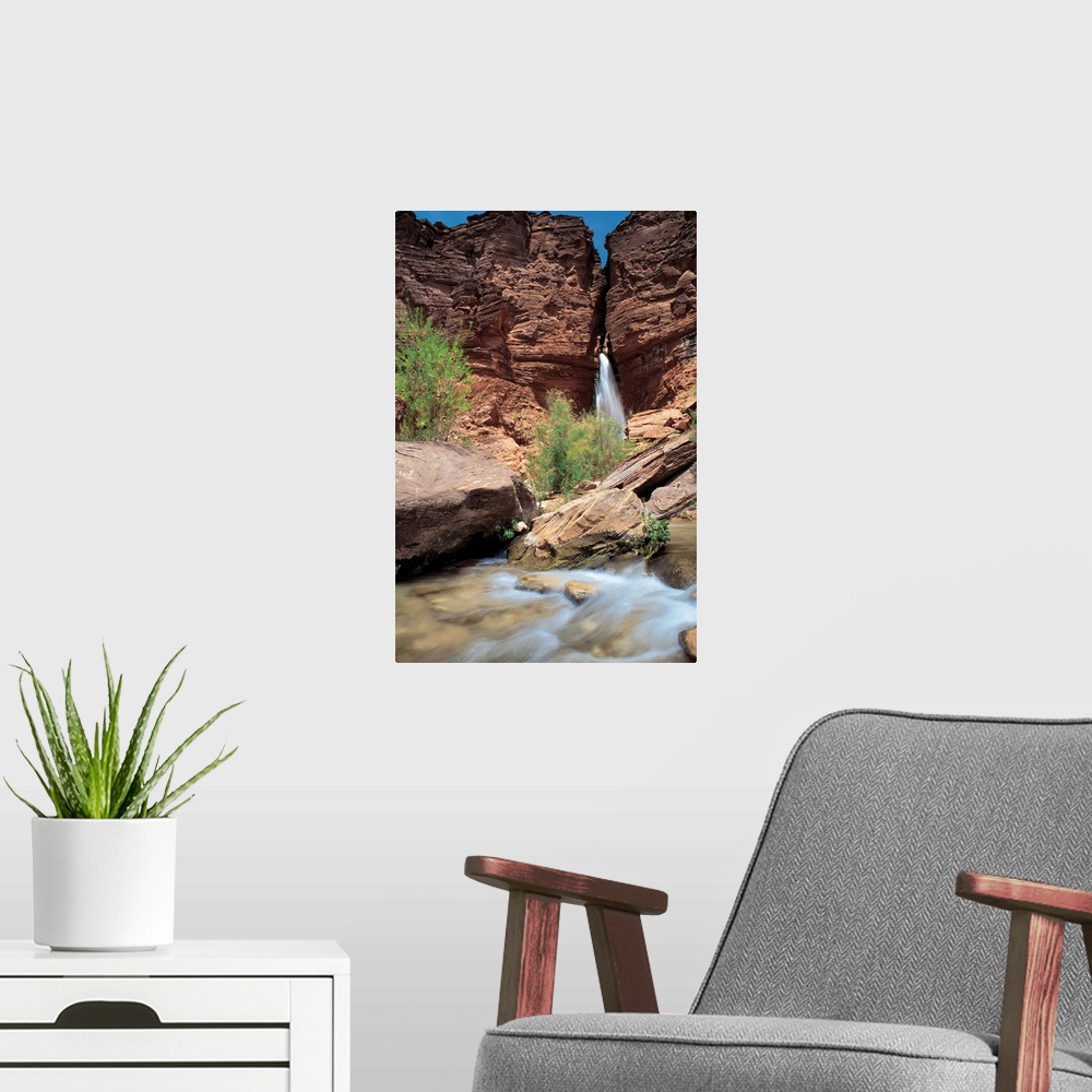 A modern room featuring Deer Creek Falls , Grand Canyon National Park , Arizona