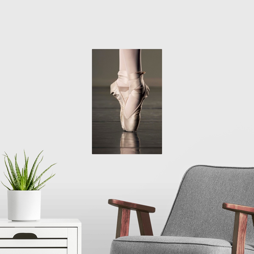 A modern room featuring Feet Of Ballet Dancer En Pointe