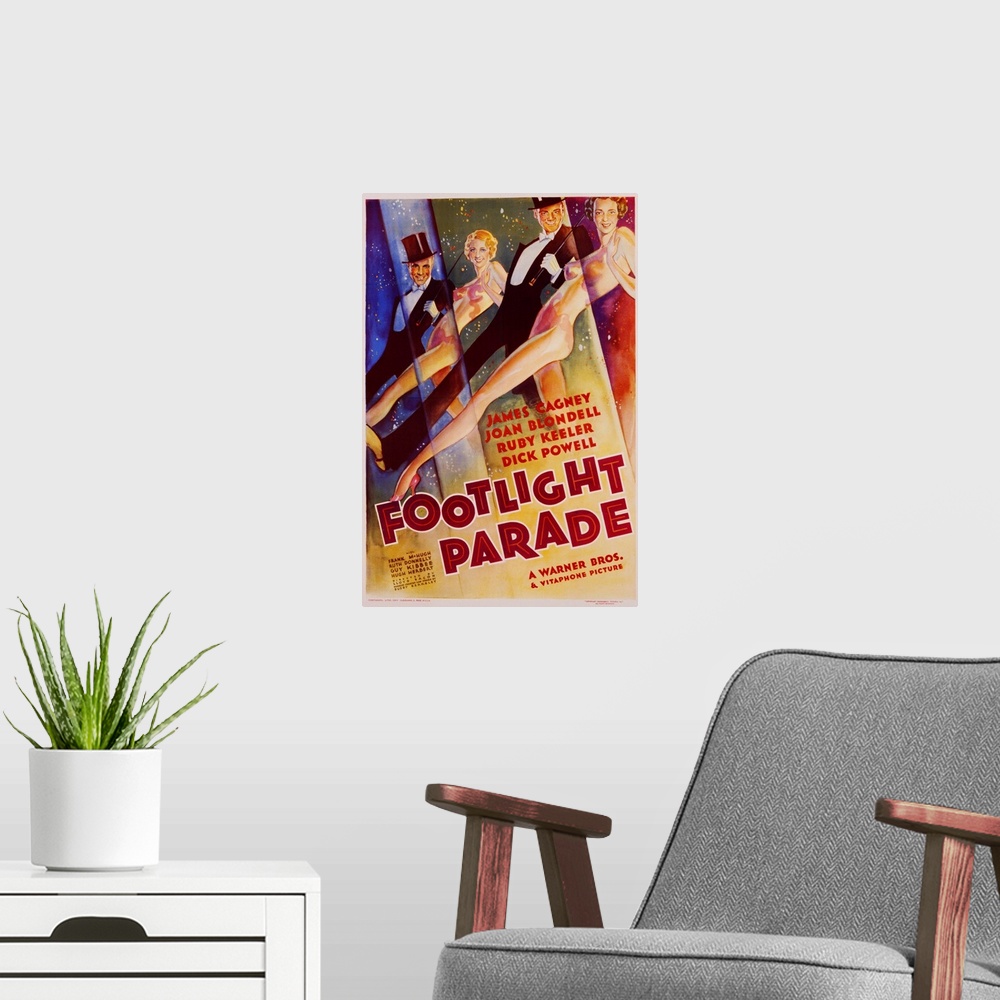 A modern room featuring Footlight Parade Movie Poster