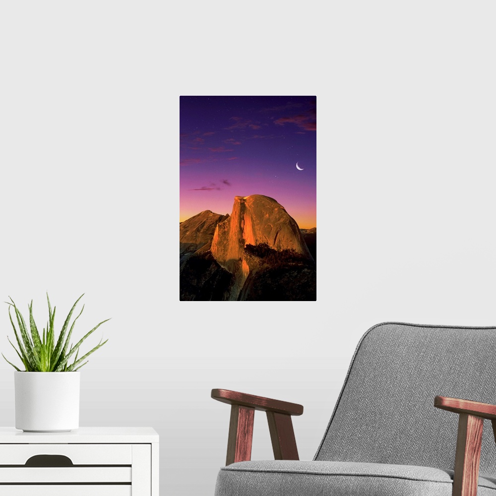 A modern room featuring Half Dome At Twilight