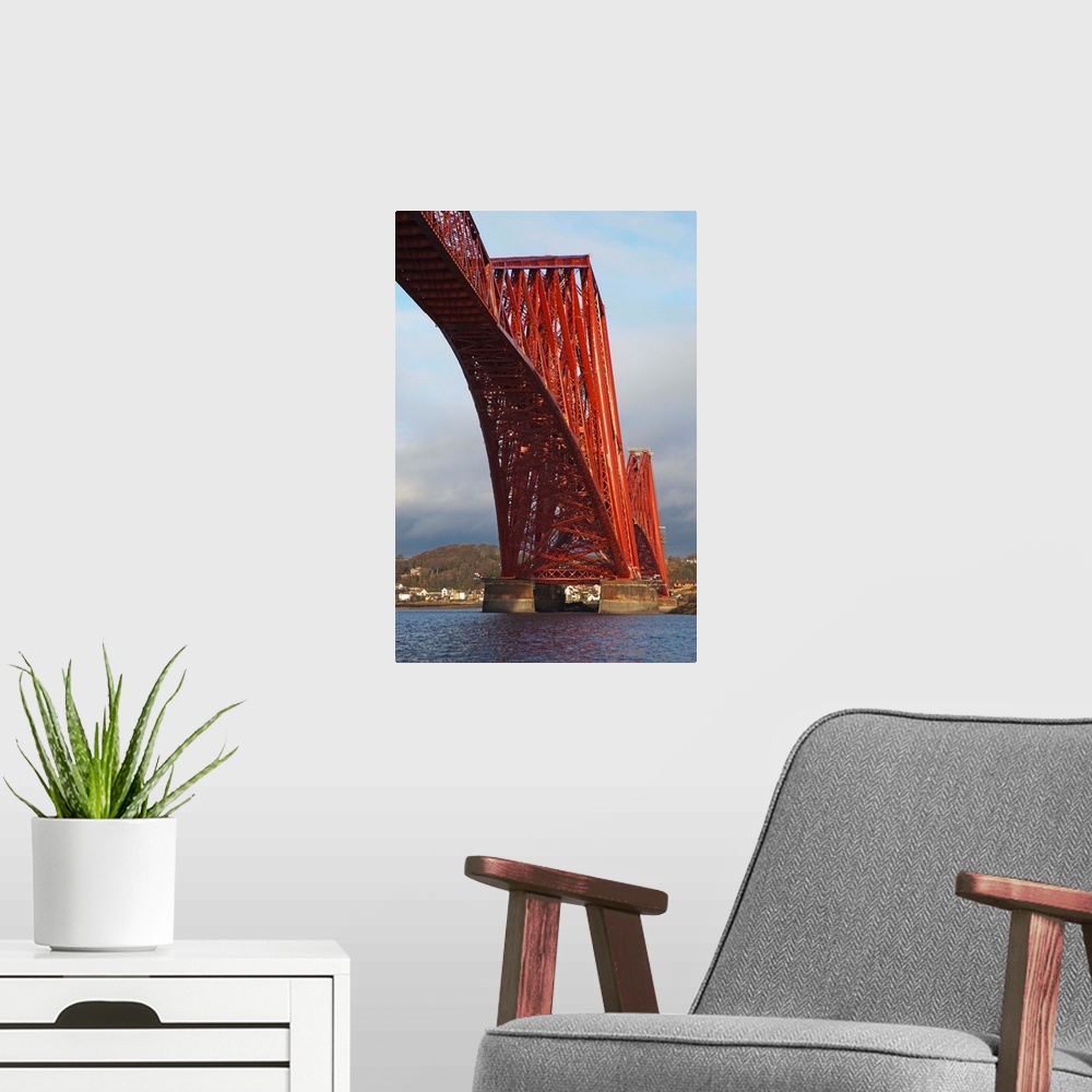 A modern room featuring Iconic Forth Rail Bridge, crossing the Firth of Forth near Edinburgh. Bridge built by civil engin...