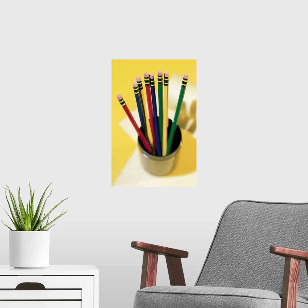 A modern room featuring Pencils