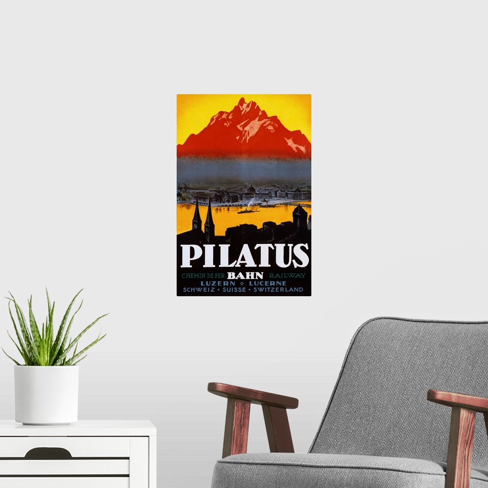 A modern room featuring Pilatus Poster