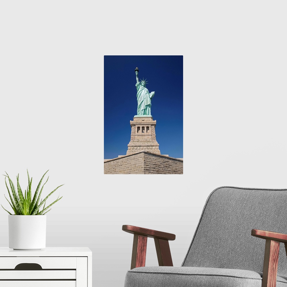 A modern room featuring Statue Of Liberty National Monument