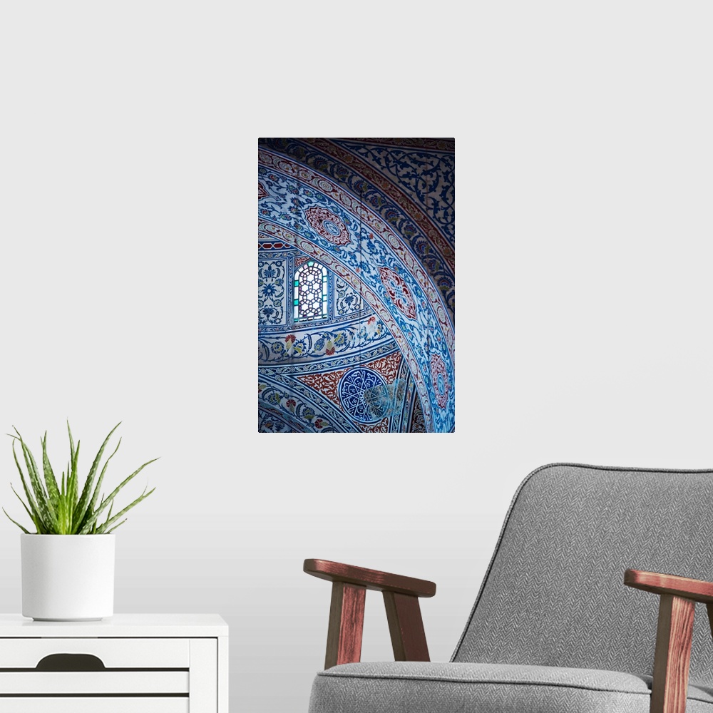 A modern room featuring Turkey, Istanbul, Blue Mosque interior