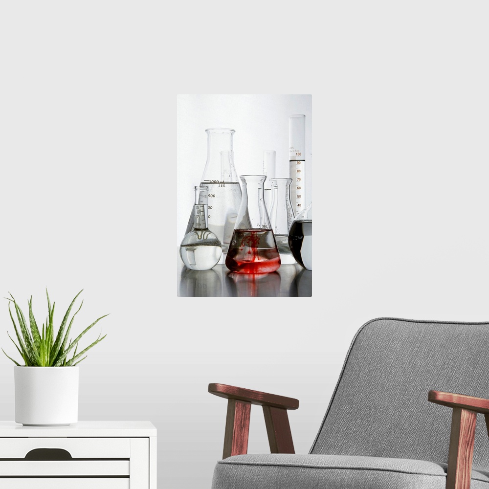 A modern room featuring Variety Of Flasks