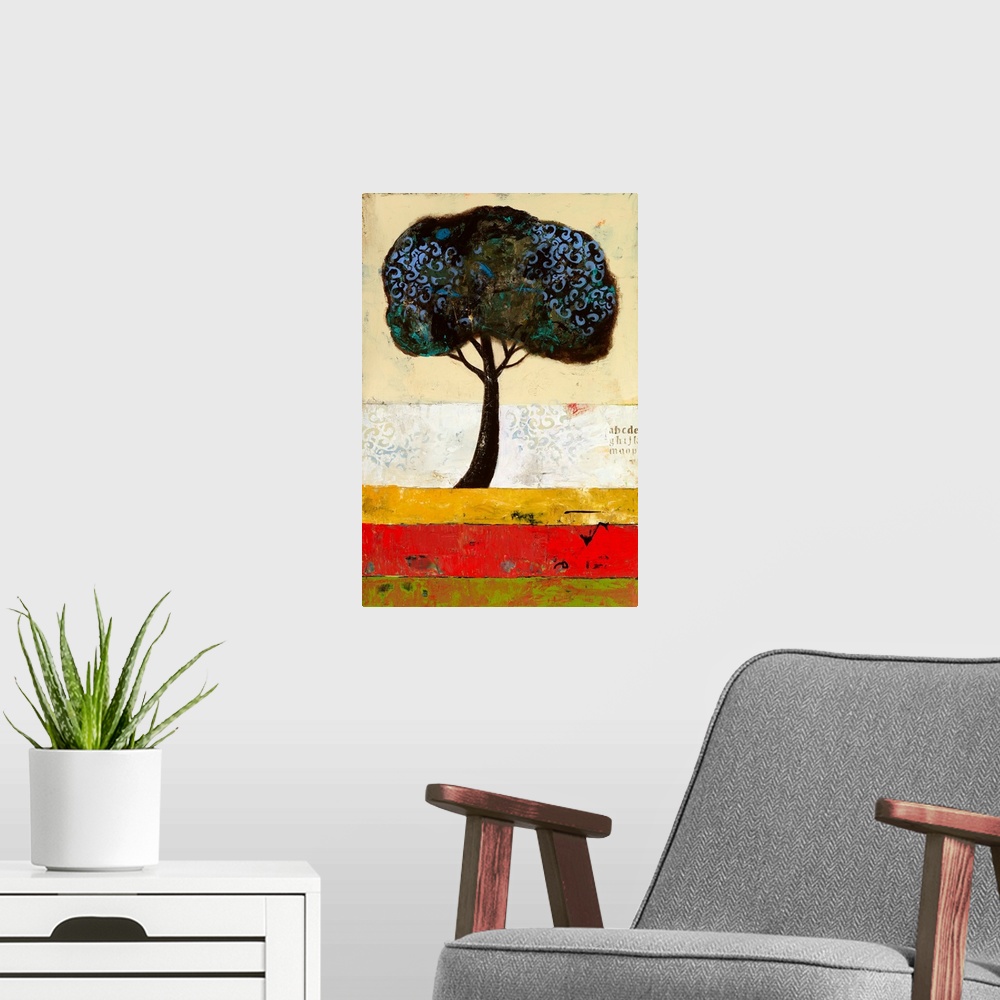 A modern room featuring Abundant Tree