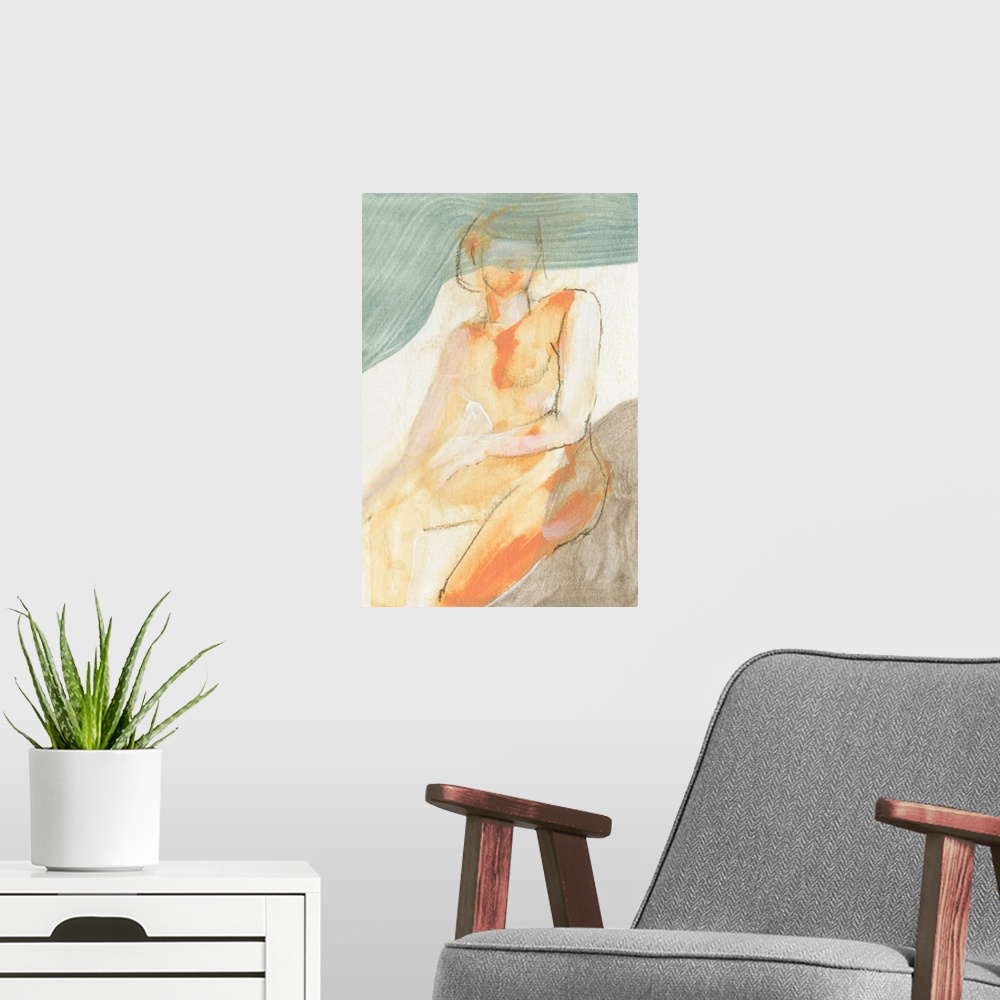 A modern room featuring Pale Nude 7