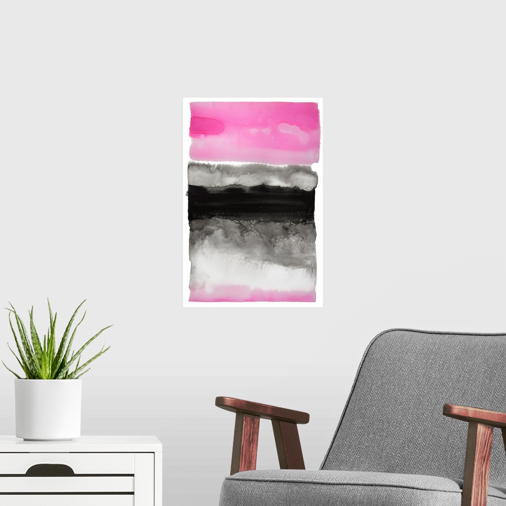 A modern room featuring Watercolor Wash 4