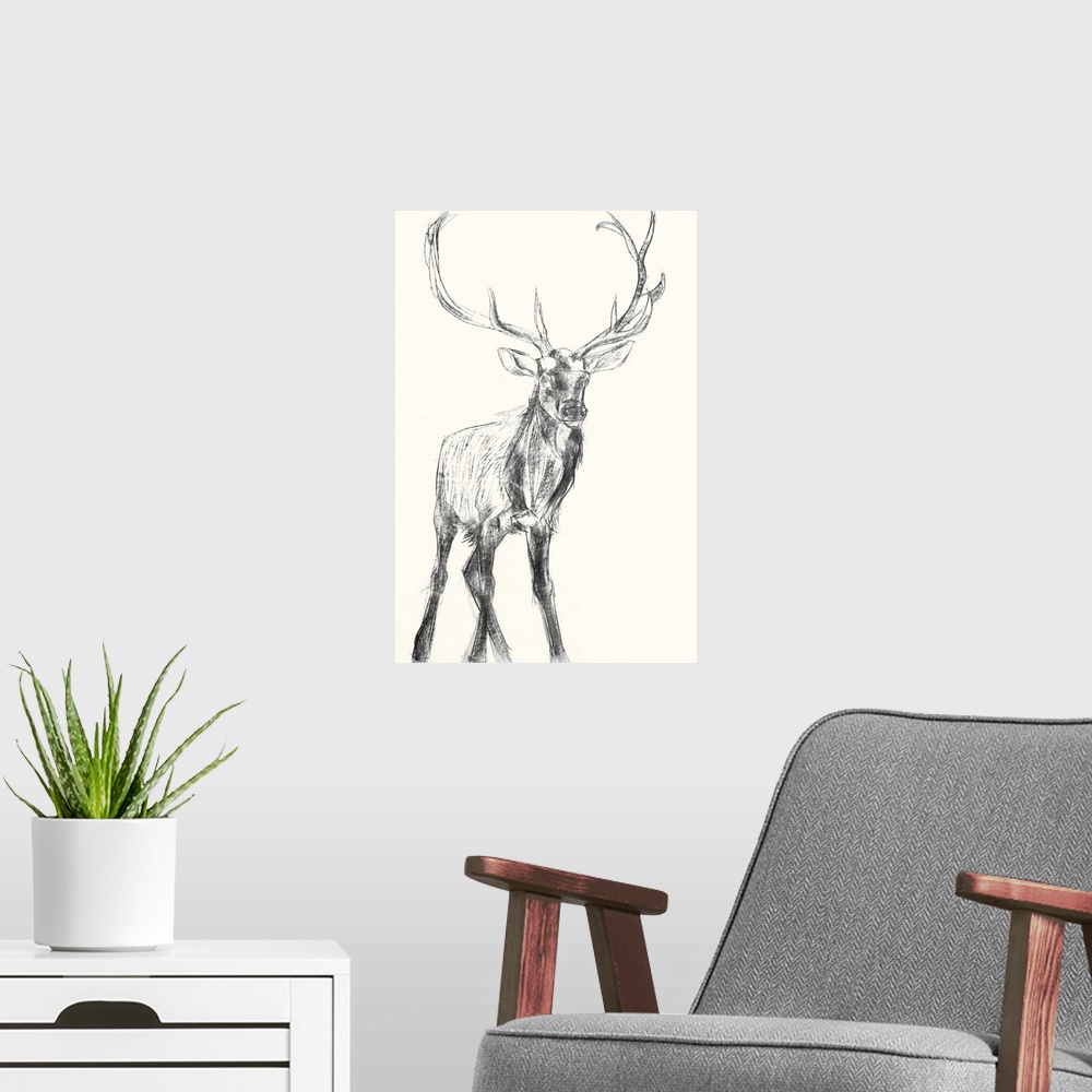 A modern room featuring Young Elk