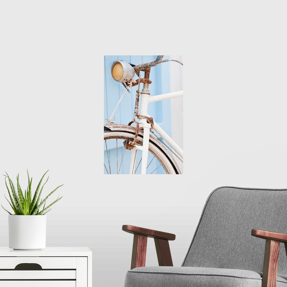A modern room featuring Old Bike