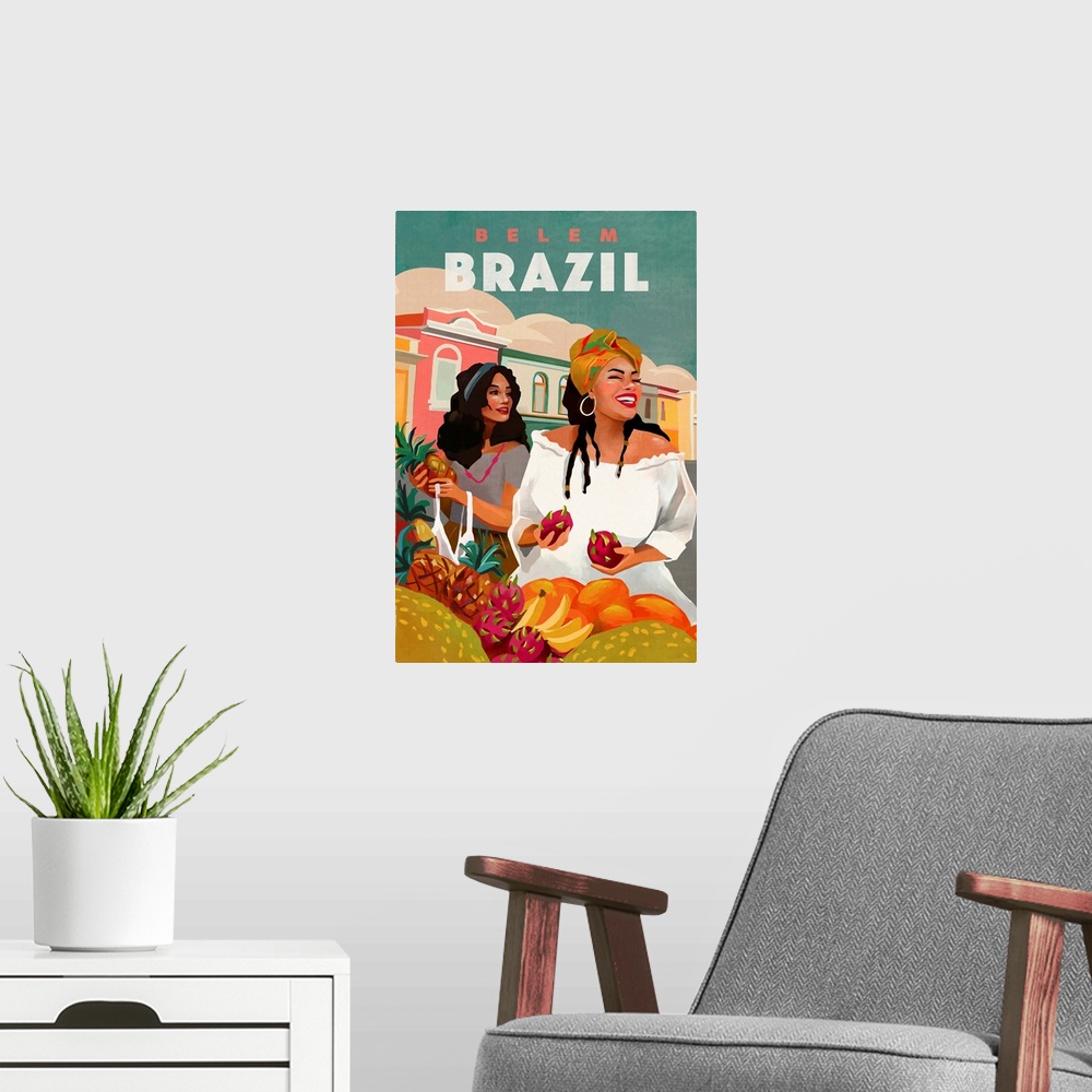 A modern room featuring Travel Poster Belem