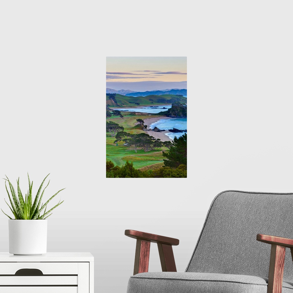 A modern room featuring Dramatic coastal landscape near Whangarei, Northland, New Zealand