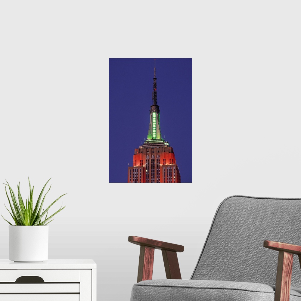 A modern room featuring Empire State Building, New York City, NY