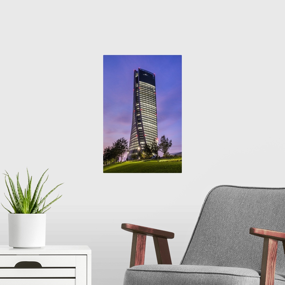 A modern room featuring Generali Tower or Hadid Tower, Milan, Lombardy, Italy