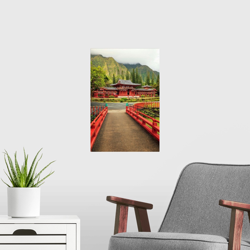 A modern room featuring USA, Hawaii, Oahu, Byodo-In Temple