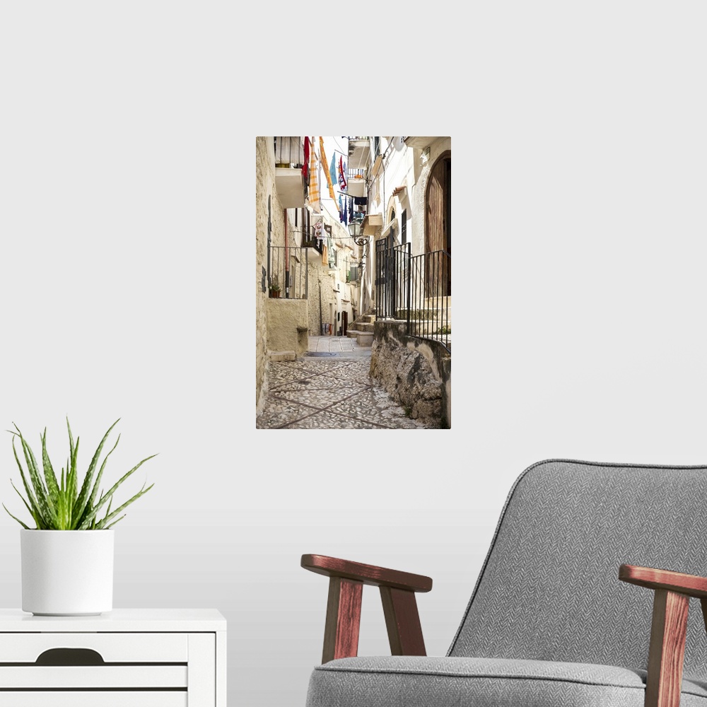 A modern room featuring Italy, Italia. Apulia, Puglia, Foggia district. Gargano, Vieste.
