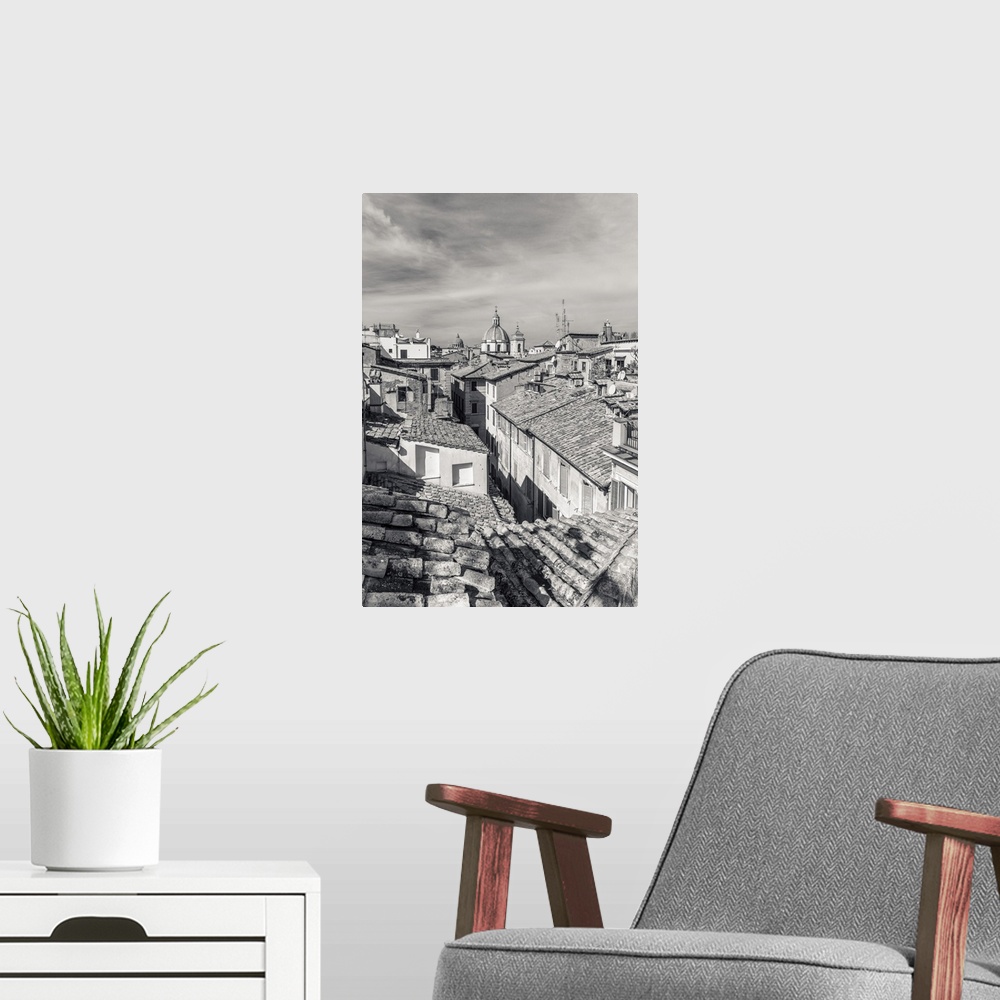 A modern room featuring Italy, Lazio, Rome, Ponte, Church of San Salvatore in Lauro and St. Peter's Basilica beyond.