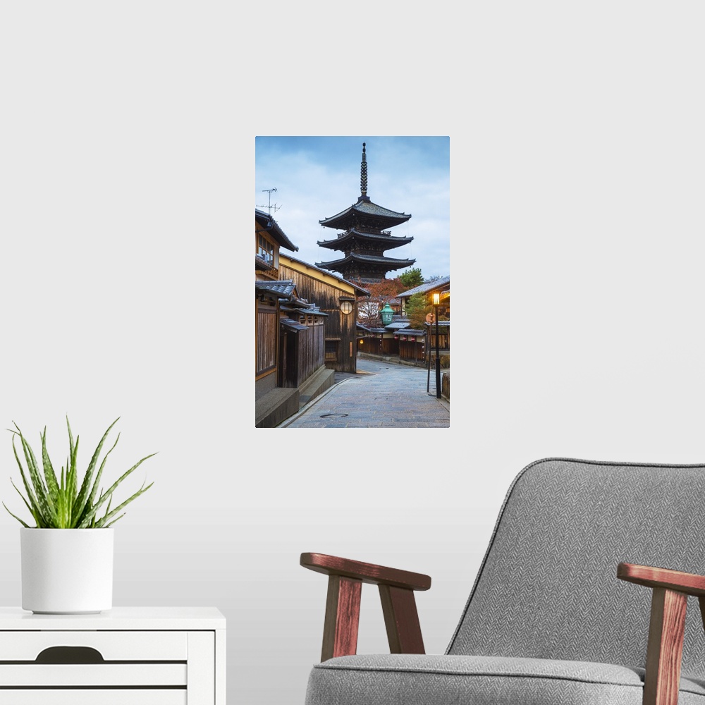 A modern room featuring Japan, Kyoto, Higashiyama District, Gion, Yasaka Pagoda in Hokanji temple.