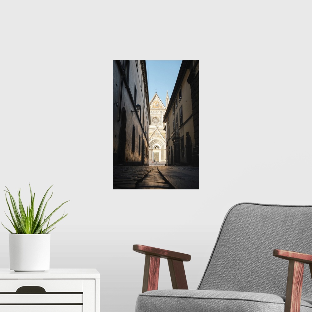A modern room featuring Orvieto Cathedral from the old town, Terni province, Umbria, Italy.