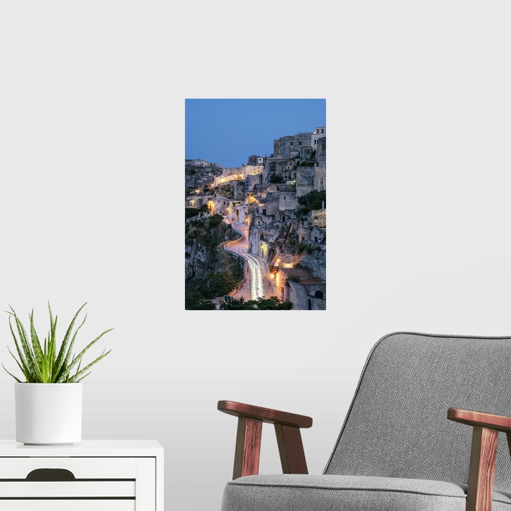 A modern room featuring Matera, European Capital of Culture 2019. Old town listed as World Heritage by UNESCO, Sasso Bari...