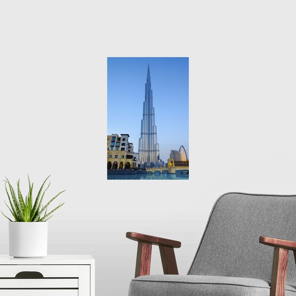 A modern room featuring UAE, Dubai, Burj Khalifa