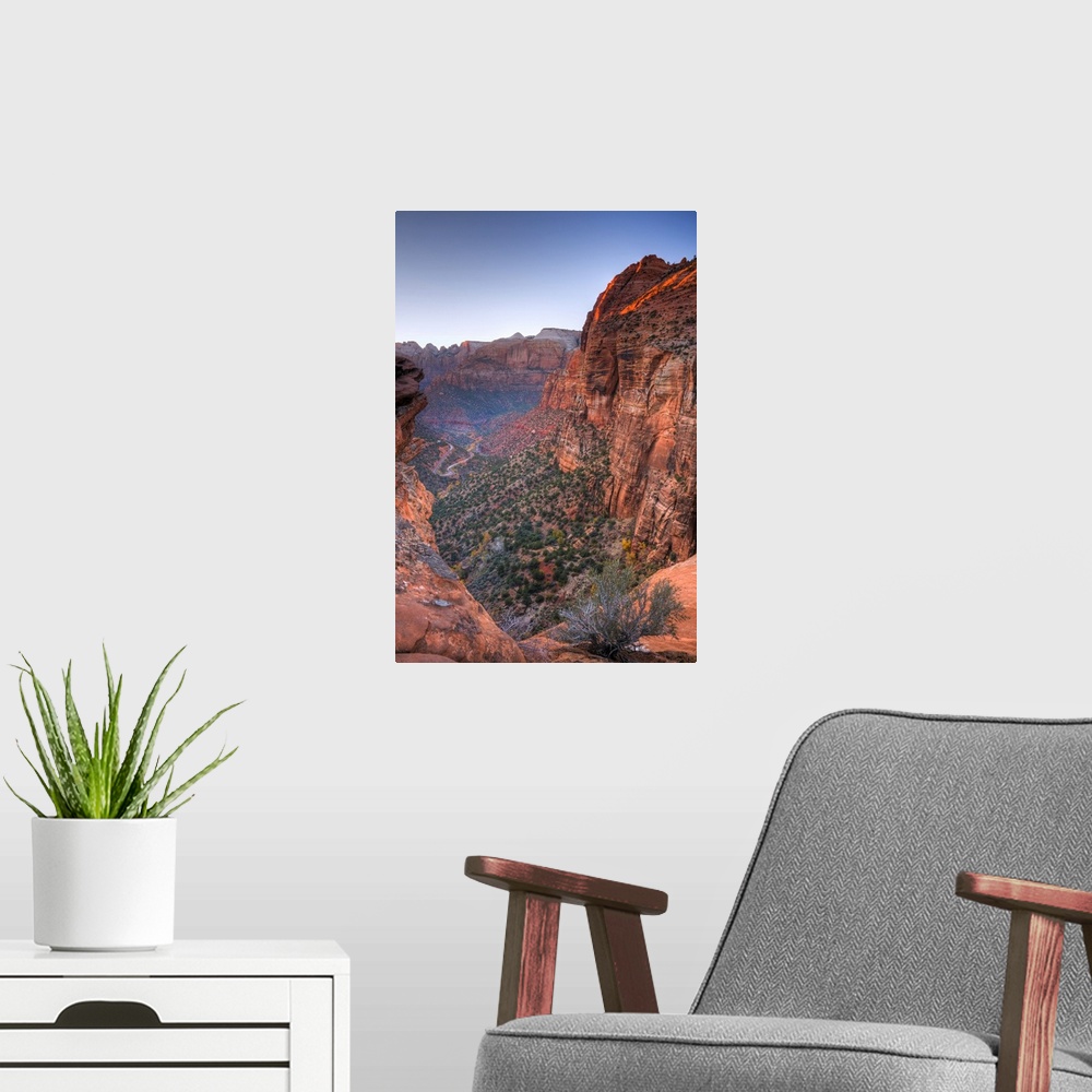 A modern room featuring USA, Utah, Zion National Park, from Canyon Overlook
