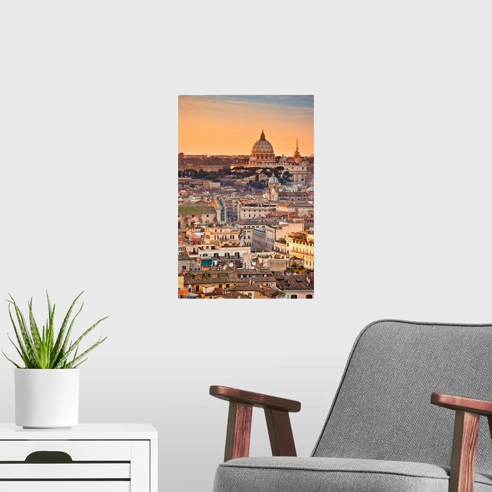 A modern room featuring View from the top of Vittoriano, Rome, Lazio, Italy, Europe.