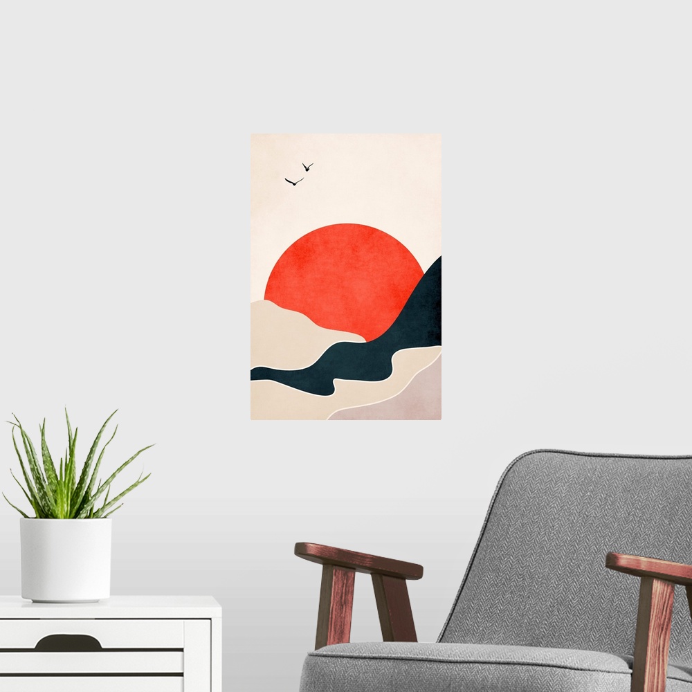 A modern room featuring Drowning Sun