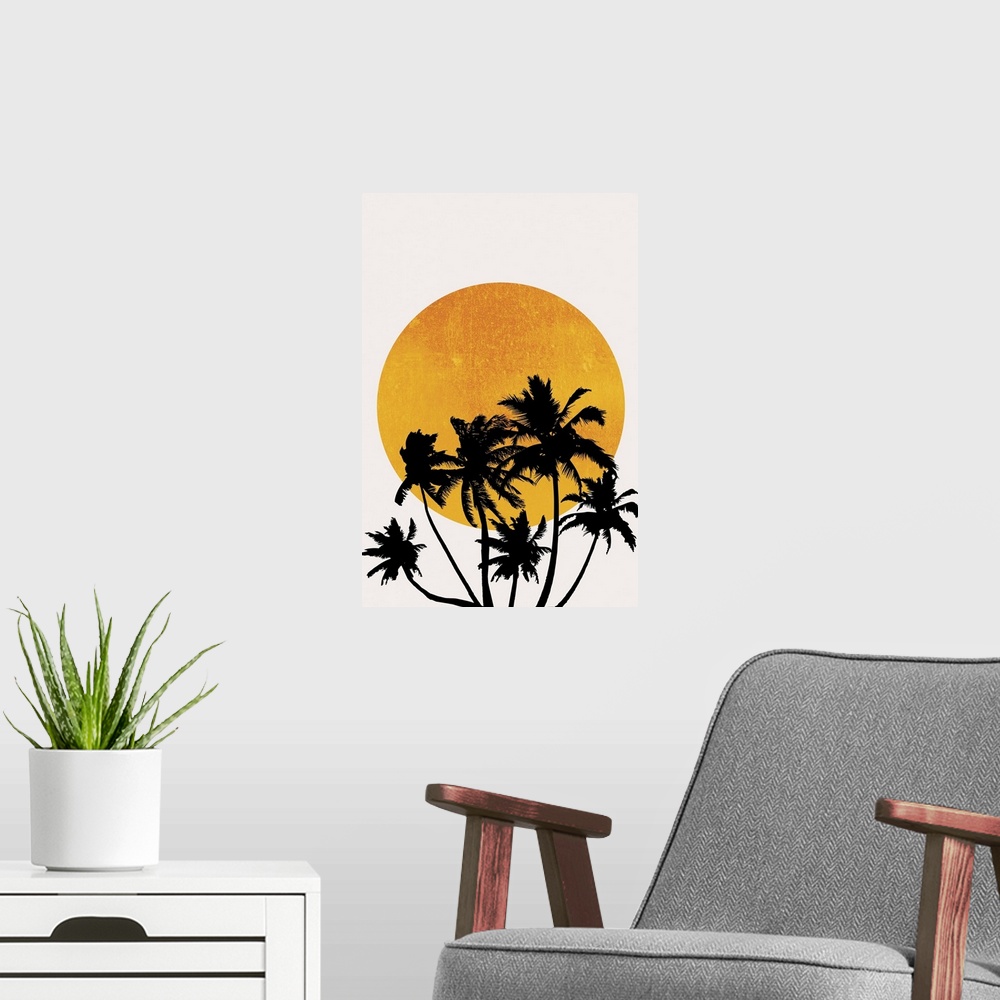 A modern room featuring Miami Beach Sunset