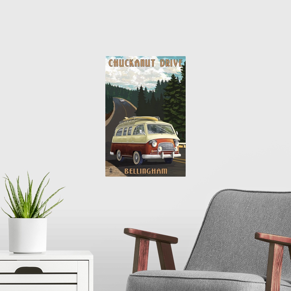 A modern room featuring Bellingham, Washington - Chuckanut Drive - Camper Van