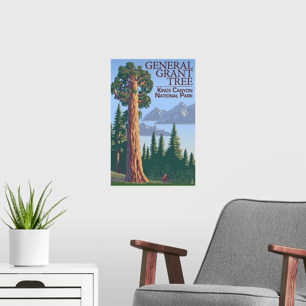 A modern room featuring General Grant Tree, Kings Canyon National Park, California