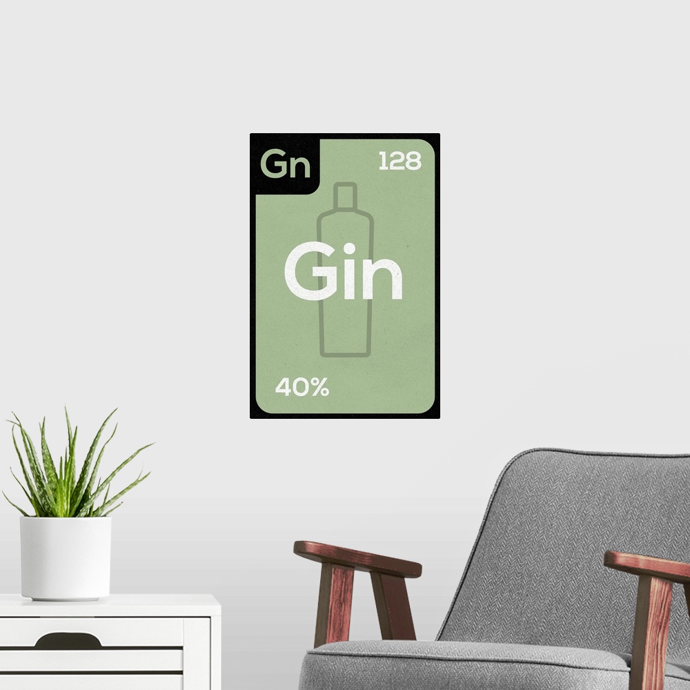 A modern room featuring Periodic Drinks - Gin