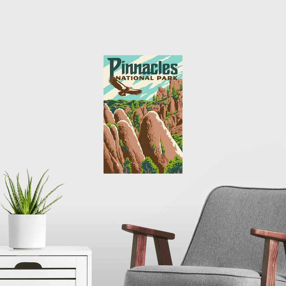 A modern room featuring Pinnacles National Park, California - Explorer Series - Pinnacles