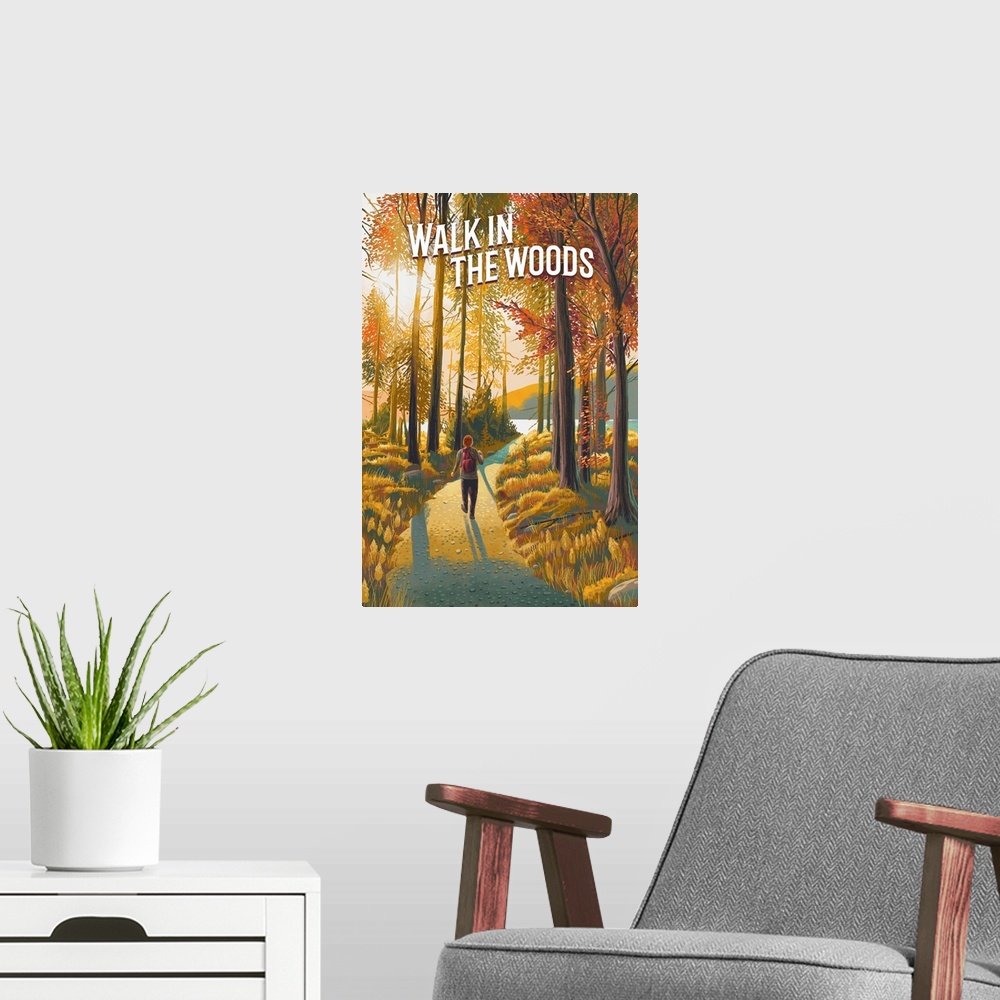 A modern room featuring Walk in the Woods - Day Hike